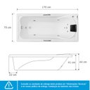 Ver imagem 3 de Banheira de Hidromassagem Naturale Gran Luxo 170 Cm - Volume Ideal 100 Litros - P6 -110v - 220V