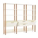 Ver imagem 2 de Kit com 3 Estantes Multiuso 2,16m Prateleiras Porta Gavetas 100% Mdf E93 Pradel Móveis