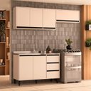 Ver imagem 1 de Armário de Cozinha Modulada Completa 3 Peças 200cm sem Tampo 250027 Koya Politorno Móveis