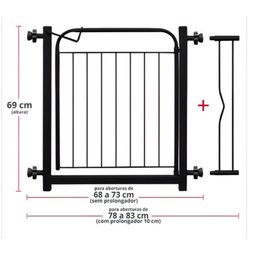 Portão Pet 69cm com Prolongador Incluso B - 2