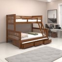 Ver imagem 4 de Treliche com Gavetas Cama Casal Solteiro de Madeira Flex Exclusivo Totalità