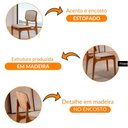 Ver imagem 6 de Conjunto com 2 Cadeiras Malta Moderna Mobília Linho Premium Imbuia