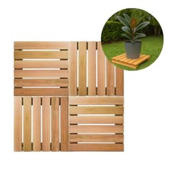 4 Un Deck Piso Madeira Tablado 50x50 Jardim Varanda - 4