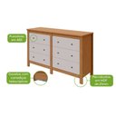 Ver imagem 6 de Comoda Horizontal Maggiore 6 Gavetas - Lp - Rei de Casa Amendoa Clean/Off White
