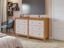 Ver imagem 7 de Comoda Horizontal Maggiore 6 Gavetas - Lp - Rei de Casa Amendoa Clean/Off White