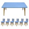 Kit Mesa Infantil Lorena e 6 Banquetas Infantis Coelho Linha Kids Bolzan - 1
