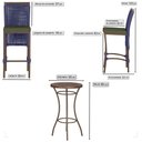 Ver imagem 2 de Mesa Bistro e 4 Banquetas Roma Marrom Corda Náutica 13 Trama Original