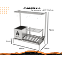 Ver imagem 2 de Churrasqueira Hotbox Parrilla para Alvenaria - 1 Firebox + 1 Grelha Argentina + Kit Tendal