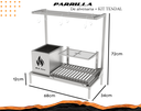 Ver imagem 2 de Churrasqueira Hotbox Parrilla para Alvenaria - 1 Firebox + 1 Grelha Argentina + Kit Tendal