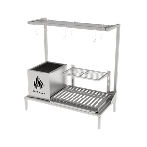 Churrasqueira Hotbox Parrilla para Alvenaria - 1 Firebox + 1 Grelha Argentina + Kit Tendal