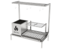 Ver imagem 1 de Churrasqueira Hotbox Parrilla para Alvenaria - 1 Firebox + 1 Grelha Argentina + Kit Tendal