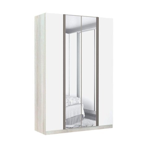Guarda-roupa 4 Portas 160 Cm Legno Crema Com Branco Mat