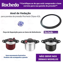 Borracha de Silicone Original Panela de Pressão Rochedo Clipso 4,5 Litros - 3