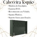 Ver imagem 3 de Cabeceira Casal 138 cm Toquio Veludo Verde Soon