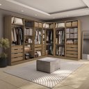 Ver imagem 5 de Quarto Modulado Kappesberg Adapt Nogueira-azul Profundo 12 Portas 342cm X 263cm