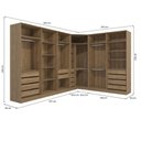 Ver imagem 3 de Quarto Modulado Kappesberg Adapt Nogueira-azul Profundo 12 Portas 342cm X 263cm