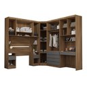 Ver imagem 5 de Quarto Completo Modulado Solteiro 493cm com Escrivaninha Cor:cinza Supremo