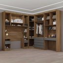 Ver imagem 2 de Quarto Completo Modulado Solteiro 493cm com Escrivaninha Cor:cinza Supremo