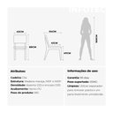 Ver imagem 7 de Conjunto de Jantar Mesa com Vidro Bennett 6 Cadeiras Ella - Natural C/ Mescla Cinza