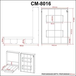Cama Articulada Casal Cm8016 Amêndoa Tecnomobili - 2
