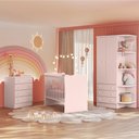 Ver imagem 1 de Quarto Infantil Completo Estrela 2 Portas 7 Gavetas Rosa - Pnr Móveis