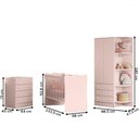 Ver imagem 4 de Quarto Infantil Completo Estrela 2 Portas 7 Gavetas Rosa - Pnr Móveis