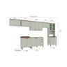 Cozinha Modulada Completa com Aérea de Serviço Integrada 100% Mdf - 3