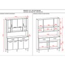 Ver imagem 3 de Kit Cozinha Golden 8 Portas Freijó Gris - Kits Paraná