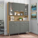 Ver imagem 4 de Kit Cozinha Golden 8 Portas Freijó Gris - Kits Paraná