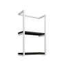 Toalheiro para Banheiro Estilo Industrial Sahy - Branco e Prateleira Preta - 2