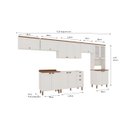 Ver imagem 3 de Cozinha Modulada Completa com Aérea de Serviço Integrada 100% Mdf