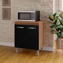 Ver imagem 5 de Balcão Multiuso com Tampo 70 Cm 2p Serena Savana Preto Mobbs