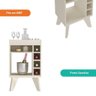 Bar Adega 45,5x72,5cm Pés em Mdf Tampo em Espelho Drink Artely Off White Off White - 2