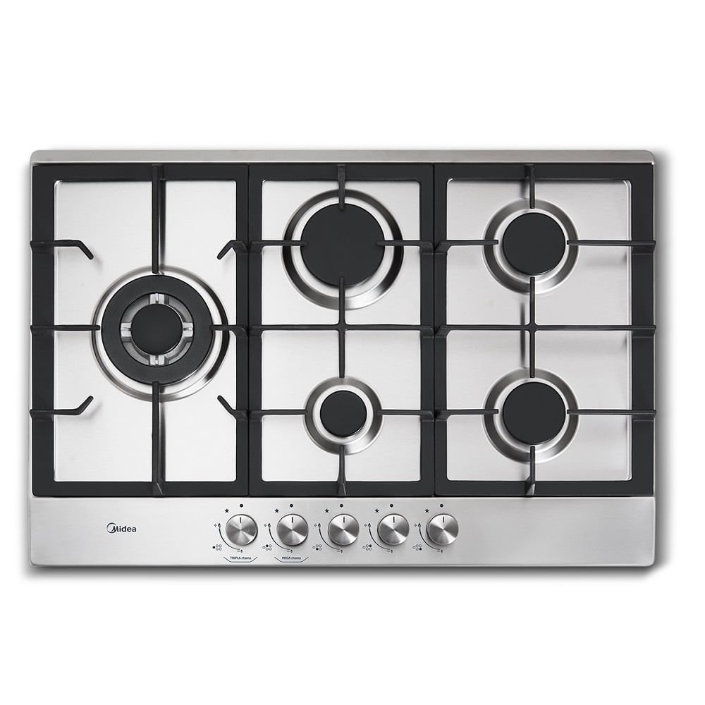 Cooktop Midea 5 Bocas Tripla Chama Cya5b Bivolt MadeiraMadeira