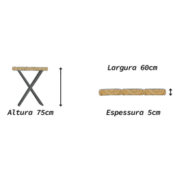 Escrivaninha Mesa para Escritório | Estrutura X - 140cm - 8