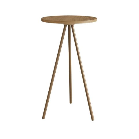 Mesa Lateral de Apoio com Pés Metálicos 35x35cm 27942 Artesano - Hanover/dourado