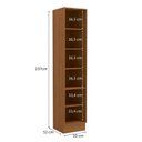 Ver imagem 4 de Paneleiro Alto para Cozinha 500mm de Madeira Marrom/Canela