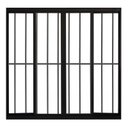 Ver imagem 1 de Janela de Alumínio Preto Vitro de Correr 4 Folhas Com Grade Hale Esquadrias - 2.00 (L) X 1.00 (A)