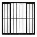 Ver imagem 2 de Janela de Alumínio Preto Vitro de Correr 4 Folhas Com Grade Hale Esquadrias - 2.00 (L) X 1.00 (A)