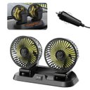 Ver imagem 2 de Ventilador Duplo 12V para Cabine Automotiva Ajustavel 360 Carro Caminhao Dias Quentes Verao 2 Veloci
