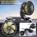 Ver imagem 7 de Ventilador Duplo 12V para Cabine Automotiva Ajustavel 360 Carro Caminhao Dias Quentes Verao 2 Veloci