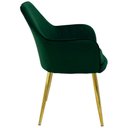 Ver imagem 4 de Kit 3 Cadeiras Poltrona Lines Base Dourada Recepção Sala Decorativa Suede