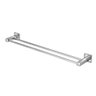Porta Toalha Barra Duplo Quadrado Cromado Metal Banheiro - 1