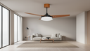 Ver imagem 3 de Ventilador de Teto Venti-Delta Munique Inverter 55W Bivolt 95cm 3 Pás MDF com Controle Remoto e Lust