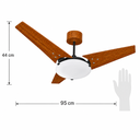 Ver imagem 4 de Ventilador de Teto Venti-Delta Munique Inverter 55W Bivolt 95cm 3 Pás MDF com Controle Remoto e Lust