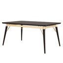 Ver imagem 2 de Mesa Jantar Netuno 6 Lugares 160x100 Cm Pés Madeira Metal Vidro Preto