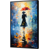Quadro Decorativo Tela Canvas Moldura Filete Abstrato Umbrela Guarda Chuva Gg - 1
