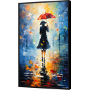Ver imagem 1 de Quadro Decorativo Tela Canvas Moldura Filete Abstrato Umbrela Guarda Chuva Gg