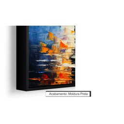 Quadro Decorativo Tela Canvas Moldura Filete Abstrato Umbrela Guarda Chuva Gg - 4