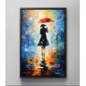 Quadro Decorativo Tela Canvas Moldura Filete Abstrato Umbrela Guarda Chuva Gg - 3